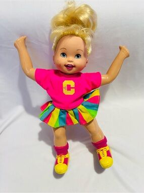 Toy Biz Vintage 1997 Casey Cartwheel Cheerleader Retro Doll 90s 10.5"